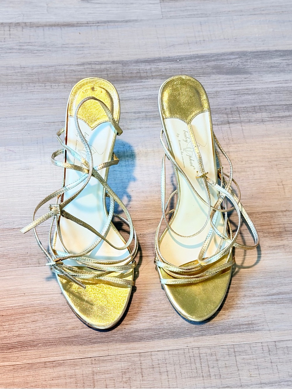 Vintage Y2K Baby Phat | Foil Sandal | Gold Leather Stiletto Heels | Size 11